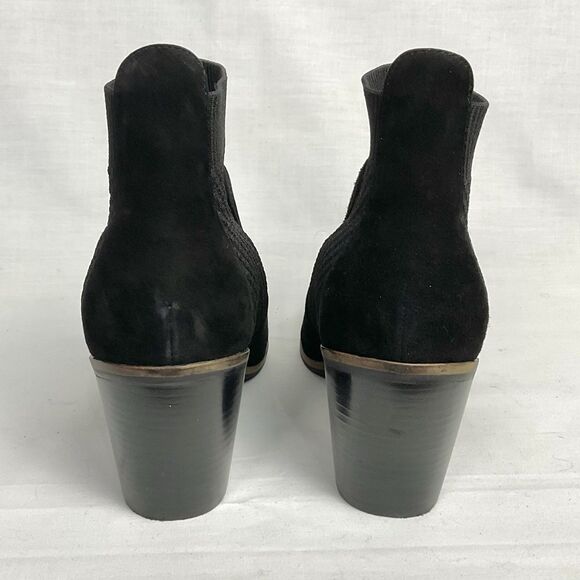 Cole Haan Maggie Black Suede & Fabric Slip On Ankle Booties Boots Sz 8.5 B - Picture 6 of 8